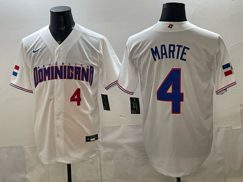 Men 2026 World Cub USA #4 Marte white Nike MLB Jersey 003->more jerseys->MLB Jersey